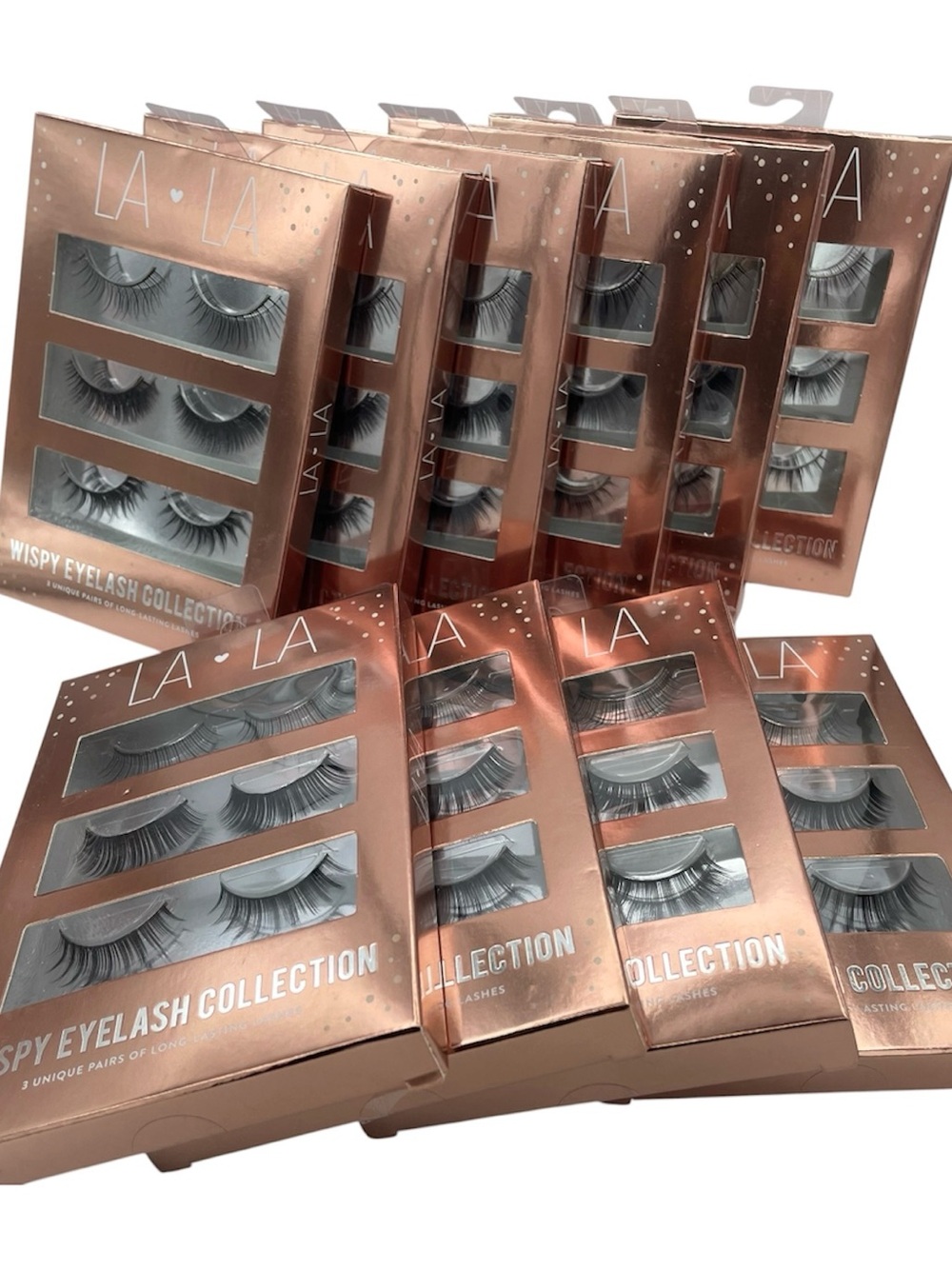La La Wispy collection- 10 boxes of eyelashes (3sets each box=30eyelashes)